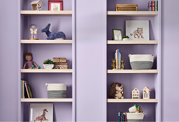 COTY - Pickled Oak on bookcase